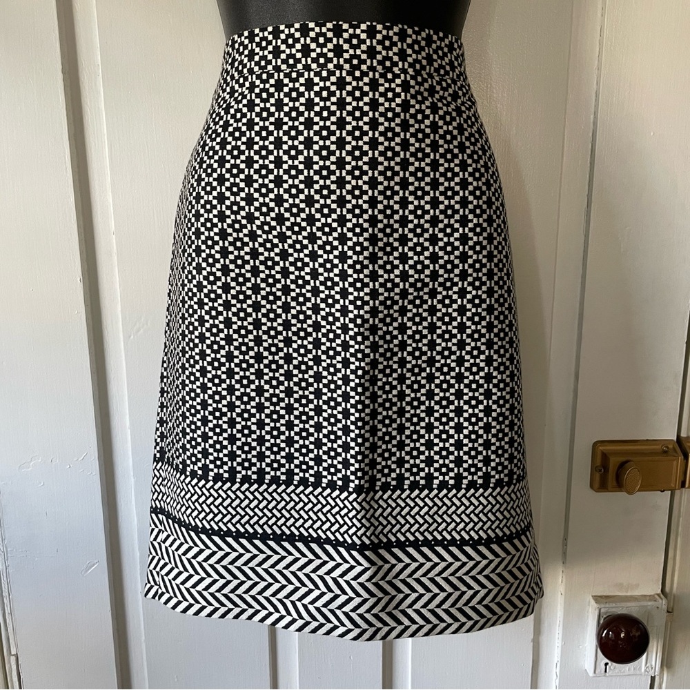 J. CREW Black and White Skirt